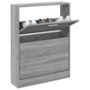 Sufrk Shoe Cabinet Grey Sonoma 59x17x81 Engineered Wood,Shoe Cabinet G2S5