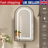 LED illuminated Bathroom Mirror Cabinet with Demister Shaver Socket Wall Mounted