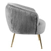 Velvet Scallop Shell Back Tub Chair Armchair Dressing Sofa Stool Bedroom Lounge