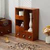 Vintage Wooden Small Cabinet Storage Box Desktop Organizer Unit Display Shelving