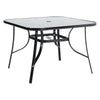 Outdoor Glass Metal Frame Bistro Dining Table Cocktail Table Garden Patio Table