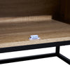 Industrial Wooden Cupboard Sideboard Storage Cabinet Unit Bookshelf Rattan Doors