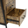 3 Tier Bookcase W/ 3 Drawer Cupboard Cabinet Storage Shelving Display Wood Shelf