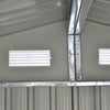 Galvanized Steel Garden Storage Shed Metal Outdoor Bike Shed 12x10ft Doors Base