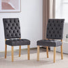 1/2/4/6 Dining Chairs Armchair High Back Linen/Velvet Upholstered Wood Legs Home