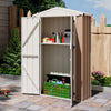Small Garden Shed Metal Storage Box Outdoor Tool House Apex Roof Lockable 2 Door
