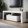 High Gloss White 140cm TV Stand Cabinet Unit Drawer Sideboard with LED Lights