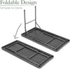 Folding Garden Table Rattan Effect Outdoor Camping Dining 4 Seater 4ft Christow