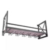 Wall Mounted Wine Rack Gin Shelf Rack Bottle 5 Glass Holder Home Bar 1 Layer