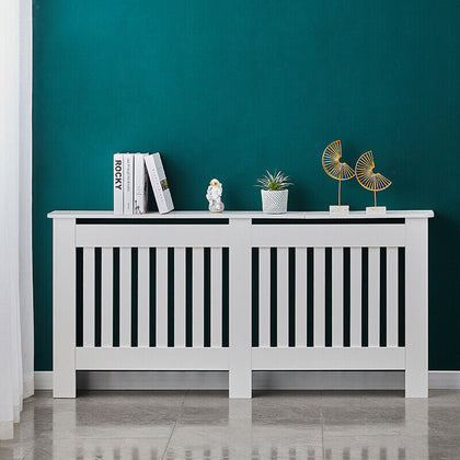 172cm Large White Radiator Cover Modern Traditional Wood Grill Cabinet Furniture