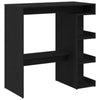 Black Oak Bar Table with Storage Rack, 100x50x101.5 cm