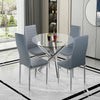 Round Square Rectangular Dining Table 2/4 Wooden Chairs Kitchen Room Restaurant