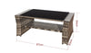 Outdoor 4-Piece Rattan Garden Sofa Chair Table Furniture Set Patio Conservatory