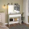 White Vanity Table with LED Mirror, Drawers, Jewellery & Shelf, Bedroom