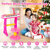 31-Key Piano w/Stool Set for Kids Toddler’s Electronic Keyboard-Pink