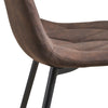 Set of 2 Faux Leather/Suede Dining Chairs Metal Legs Reception Restaurant Chair