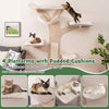 Cat Wall Shelves Furniture Cat Climber Tree Activity Center w/Hammock-Natural