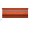 Manual Retractable Awning with Blind 4x3m Orange & Brown