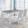Rectangular Kitchen Dining Table Wooden Table 4-6 Seats Family Party Table White