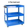 Tool Storage Heavy Duty Garage Trolley Workshop DIY 3 Tier Wheel Cart Shelf UK