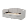 Dusk Dover Stone Grey Woven Fabric Day Bed RRP £629