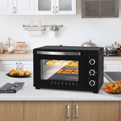 Mini Oven 32L Multi-Function Cooker with Convection Baking Roast Toaster Oven