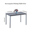 Rectangular Grey Marble MDF Top Dining Table Metal Legs Dining Room Kitchen
