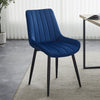 2pcs Dining Chairs Set Ergonomic Velvet Padded Seat Back Restaurant Chair Fabric