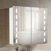 LED Bathroom Mirror Cabinet Wall Mounted 2 Shelves Storage With Bluetooth Socket