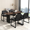 Set of 4 Ergonomic Reception Chair w/Padded Armrests-Black