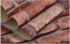 3D Red Brick Effect Wallpaper Stacked Stone Living Bedroom Wall Backdrop Rustic
