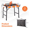 85x60CM Portable Work Table Garage Folding Workbench Woodworking Bench w/Clamps