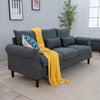 Modern L-Shaped Corner Sofa 2 3 Seater Armchair Couch With Footstool