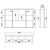 Large Mirror Cabinet with Shelf Storage Bathroom Cupboard Wall Mounted 900x600mm