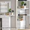 Vanity Desk with Power Outlet, Makeup Vanity with Mirror, Dressing Table Drawers