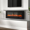 Electric Heater LED Fireplace Wall Mounted Inset Standing Media Log Fire 50In