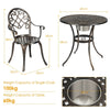 3pcs Bistro Table Set Outdoor Patio Furniture Set Round Table W/ Ice Bucket