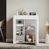 High Gloss White RGB LED Sideboard Cabinet Storage Doors Living Room Cupboard