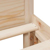 Bed Frame without with Headboard 140x190 Solid Wood Pine G7L6