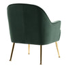 Vintage Green Velvet Upholstered Accent Tub Chair Bedroom Armchair Lounge Sofa