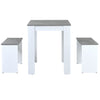 3Pcs Dining Table and Chairs Set Bench Seat 4 Seater Home Kitchen Room Furniture