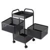 Mobile Metal Kitchen Rotating Storage Trolley Cart Utility Vegetable Shelf Rack