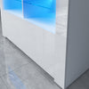 White Modern TV Stand Sideboard Cabinet With Storage 100cm High Gloss LED Light