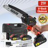 21V Battery Electric Cordless 6+8 inch Brushless Chainsaw Mini Saw For Makita