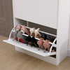SHOE CABINET 2 DRAWER STORAGE CUPBOARD RACK SHELF FOOTWEAR ORGANISER SHOE STAND