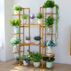 Bamboo Plant Stand 17 Pot Flower Display Rack Corner Garden Shelf Holder