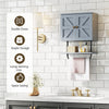 Bathroom Space Saving Storage Cabinet w/ Double Doors-Grey