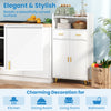 Kitchen Storage Cabinet 2 Door Buffet Sideboard with 2 Drawers White