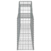 Arched Gabion Baskets 9 pcs 300x30x60/80 cm Galvanised Iron