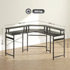 L Shaped Desk Corner Computer Desk with Monitor Stand, Black